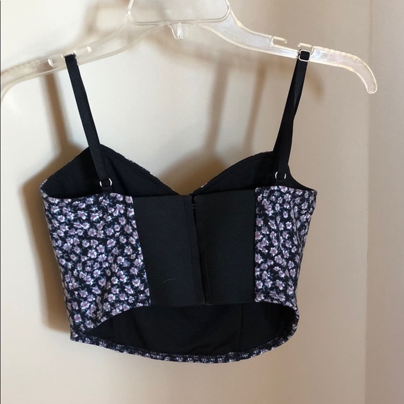 Urban Outfitters Blue Floral Crop Bralette - Picture 3 of 4